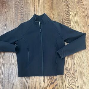 VEUC Lululemon Women’s NTS Bomber Jacket Zip Up Black Size 8 Spacer Fabric
